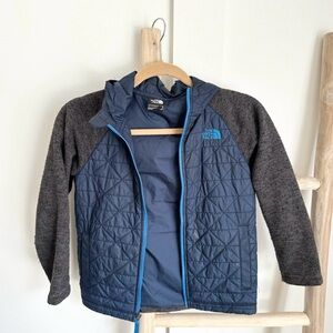 The North Face Kids Navy and Charcoal Puffer Jacket